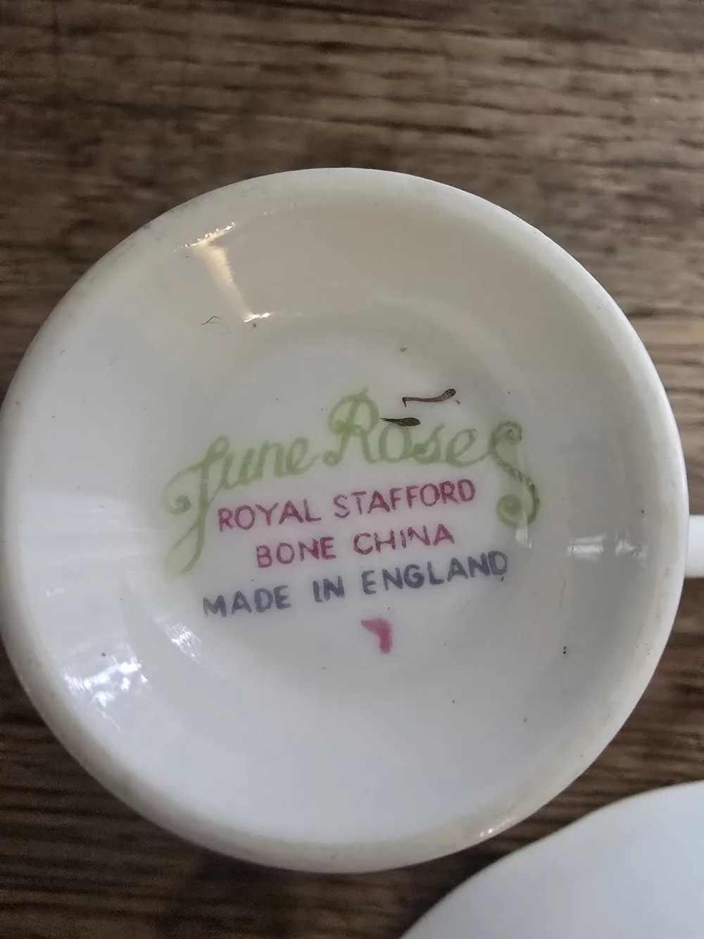 Vintage June Roses Floral Bone China Porcelain Teacup & Saucer Set - Pink Floral